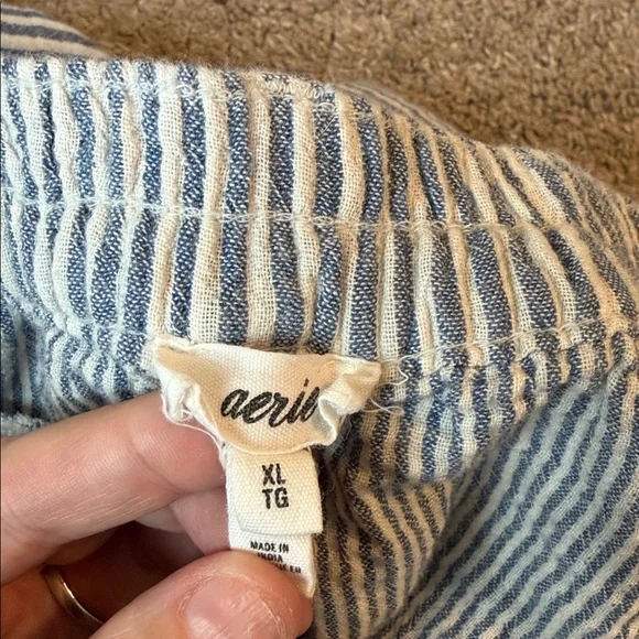 Aerie Blue and White Striped Chinos - Picture 2 of 5